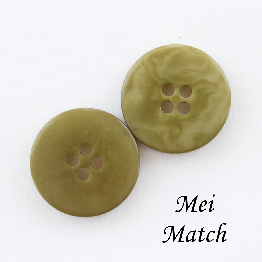 Olive Green Brown Burnt Corozo Buttons - 4 Hole -15mm, 17.5mm, 20mm or 22.5mm, Pack of 50(B1405)