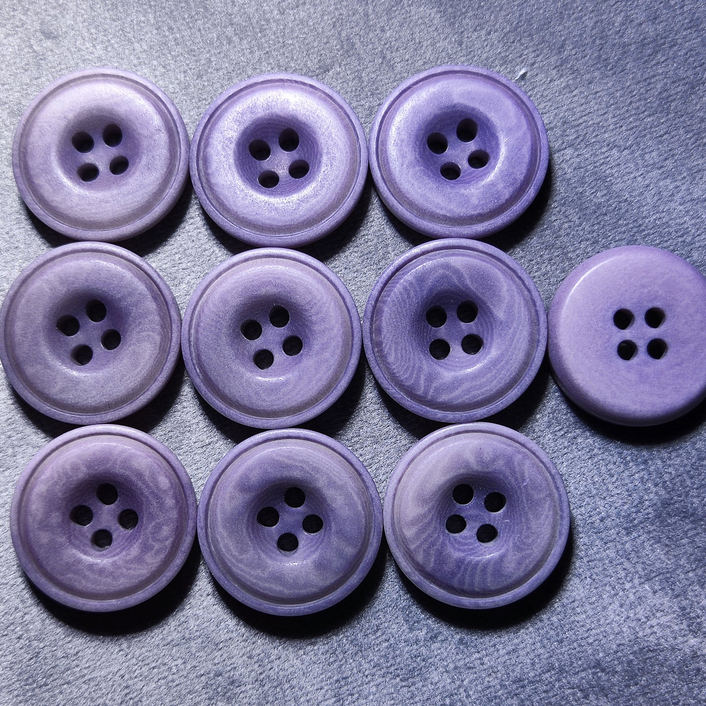 Lavender Corozo Buttons - 4 Hole - 15mm, 18mm, 20mm, 23mm - Pack of 50(B1585)