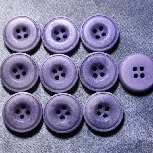 Lavender Corozo Buttons - 4 Hole - 15mm, 18mm, 20mm, 23mm - Pack of 50(B1585)