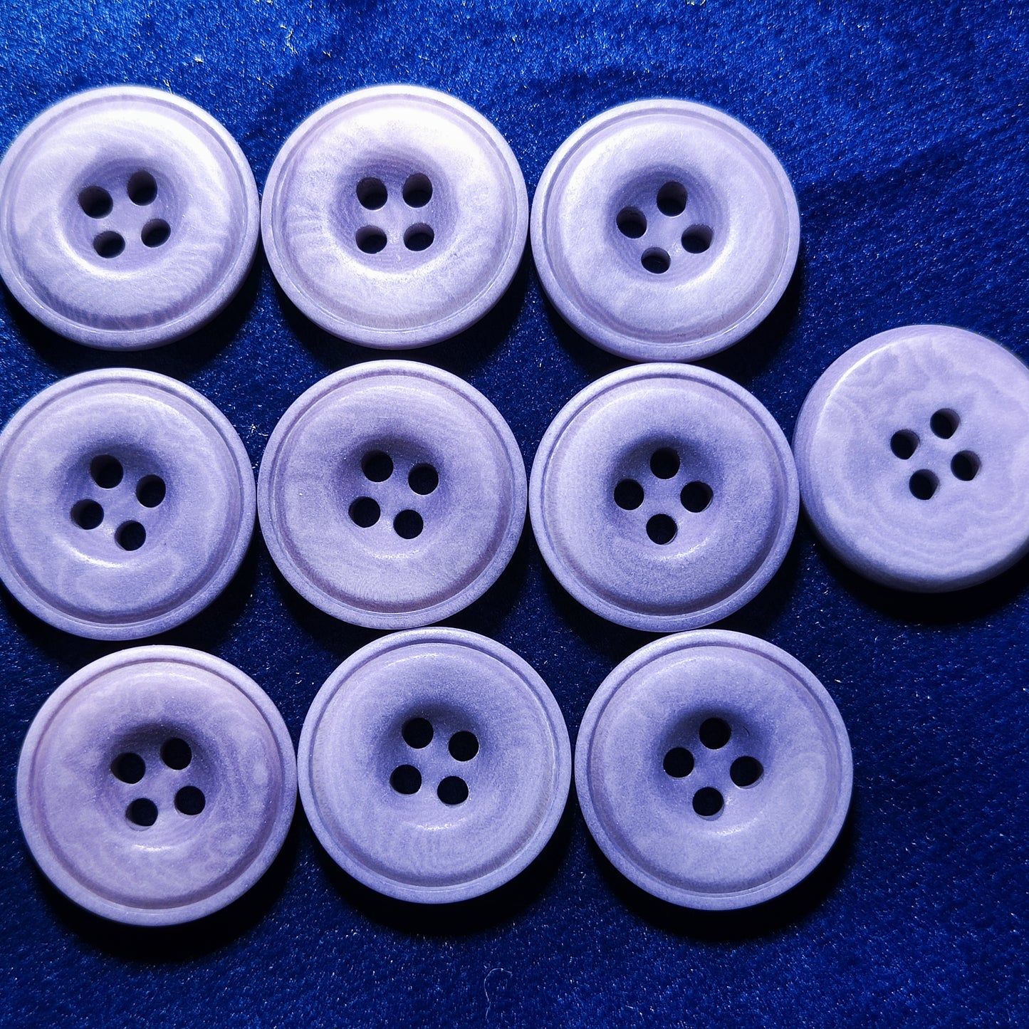 Lavender Corozo Buttons - 4 Hole - 15mm, 18mm, 20mm, 23mm - Pack of 50(B1585)