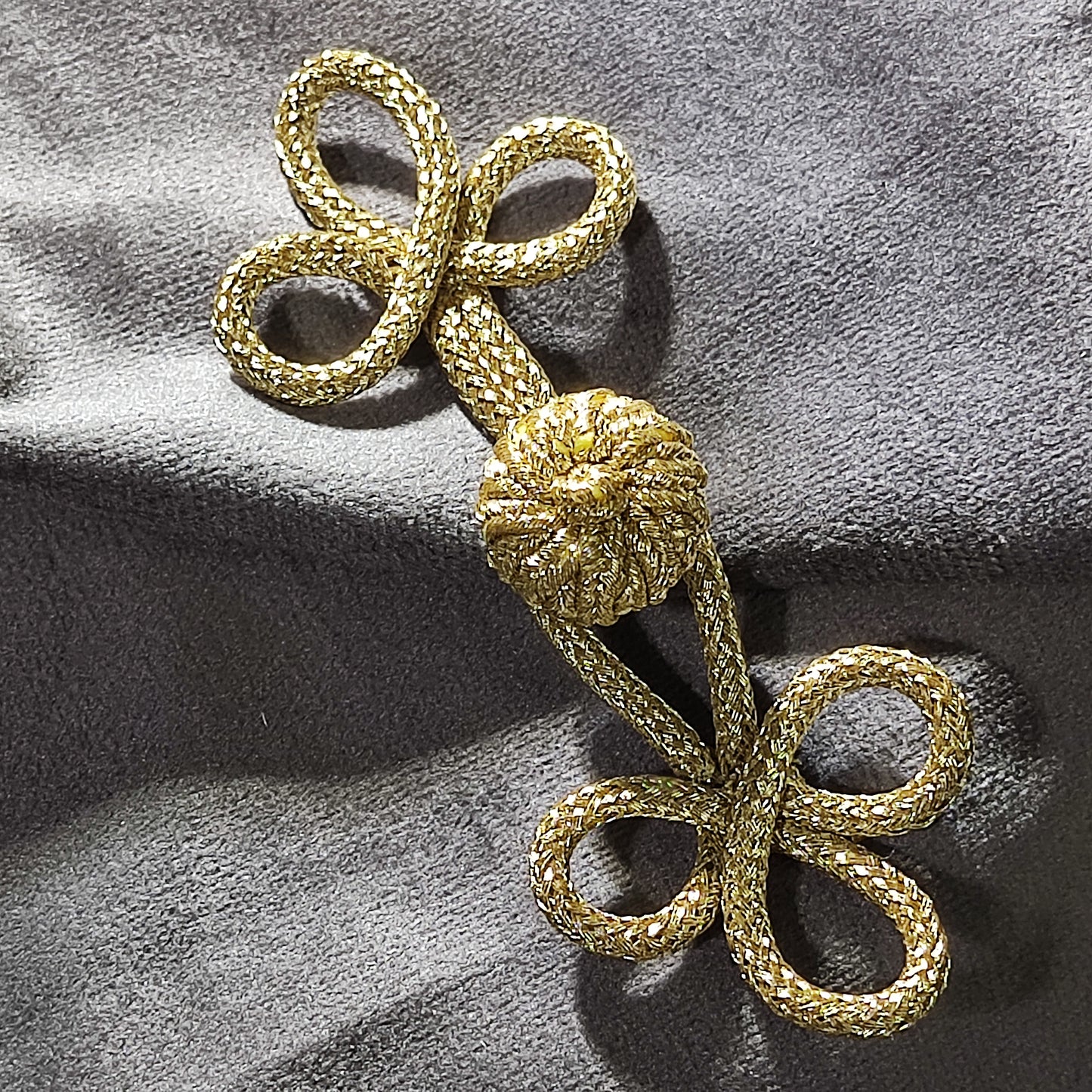 Gold decorative frog buttons braided cord 8.5cm 3.5cm clothing fastener