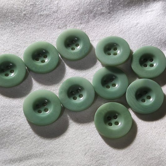 Corozo Buttons –Sage Green Tone – 11.5mm / 15mm / 20mm / 25mm – Pack of 50(B1624)